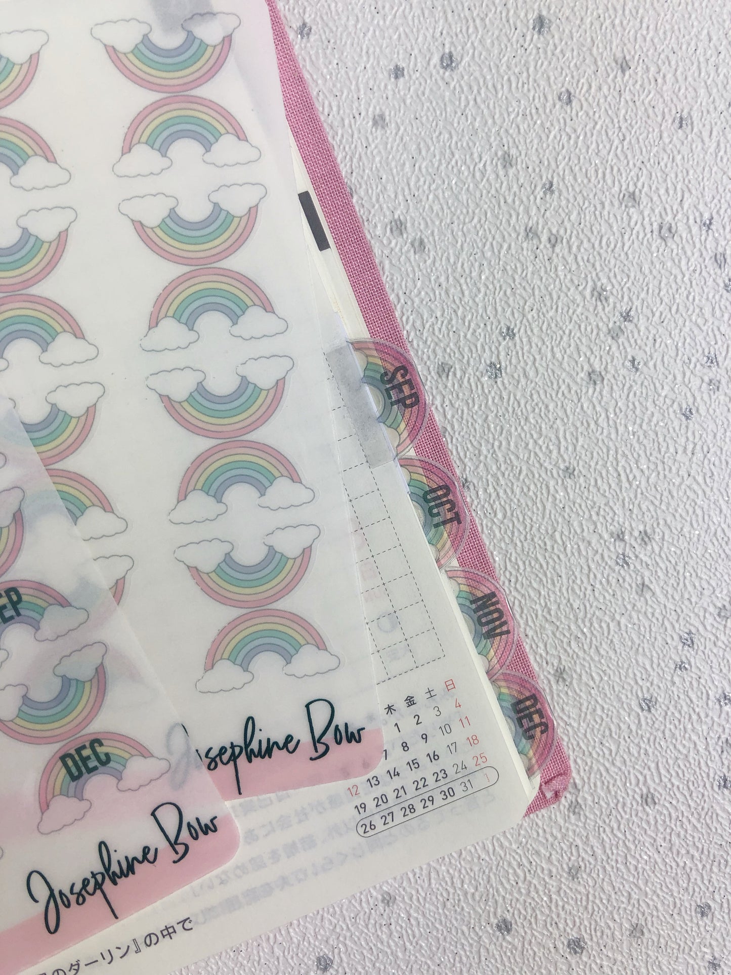 Rainbow Clear Hobonichi Weeks Tabs