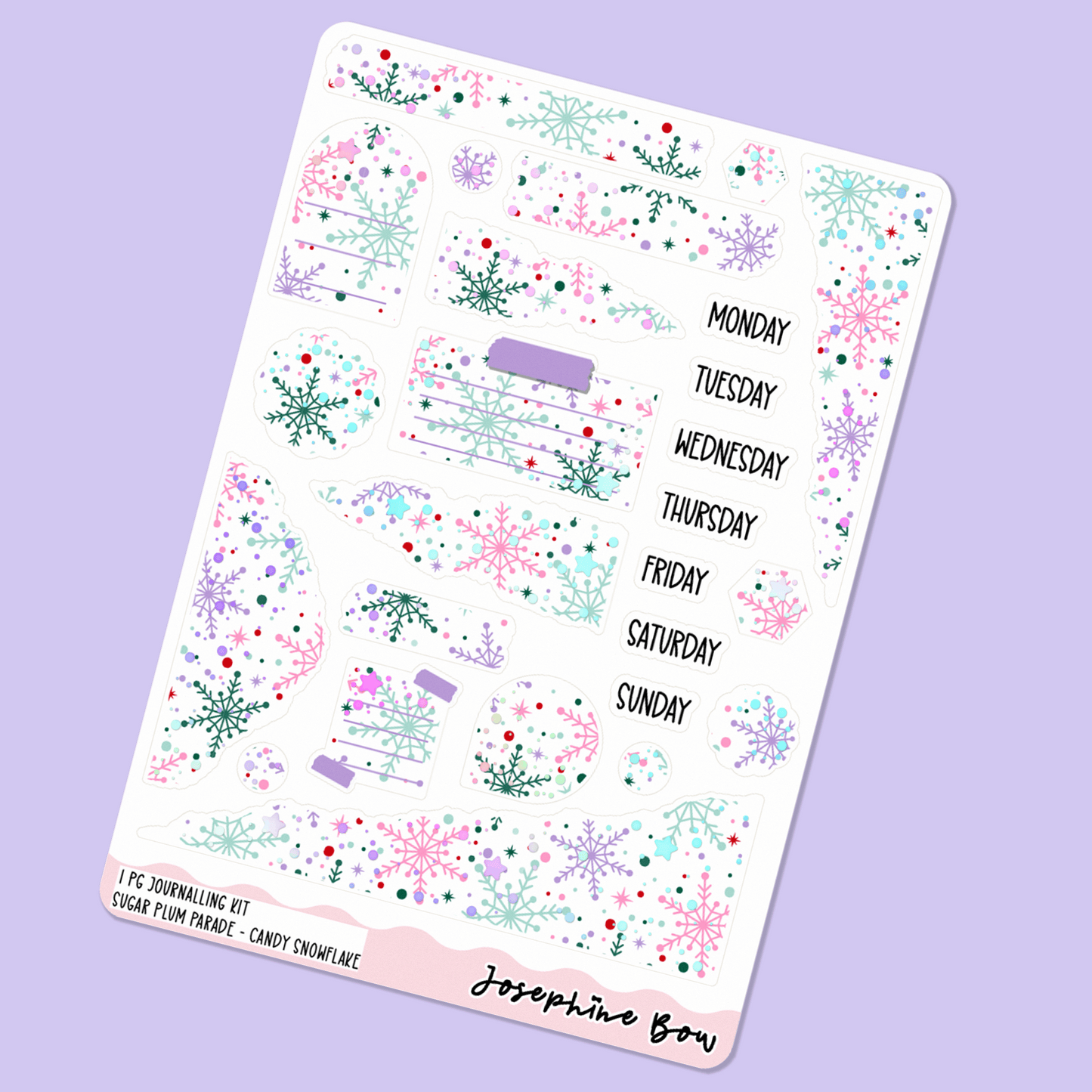 Sugar Plum Parade | One Page Functional Journalling Kit