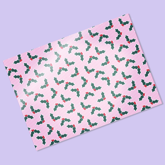 Sugar Plum Parade | Holly Candystripe Vellum & Acetate
