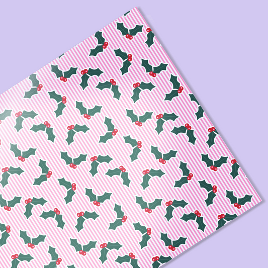 Sugar Plum Parade | Holly Candystripe Vellum & Acetate