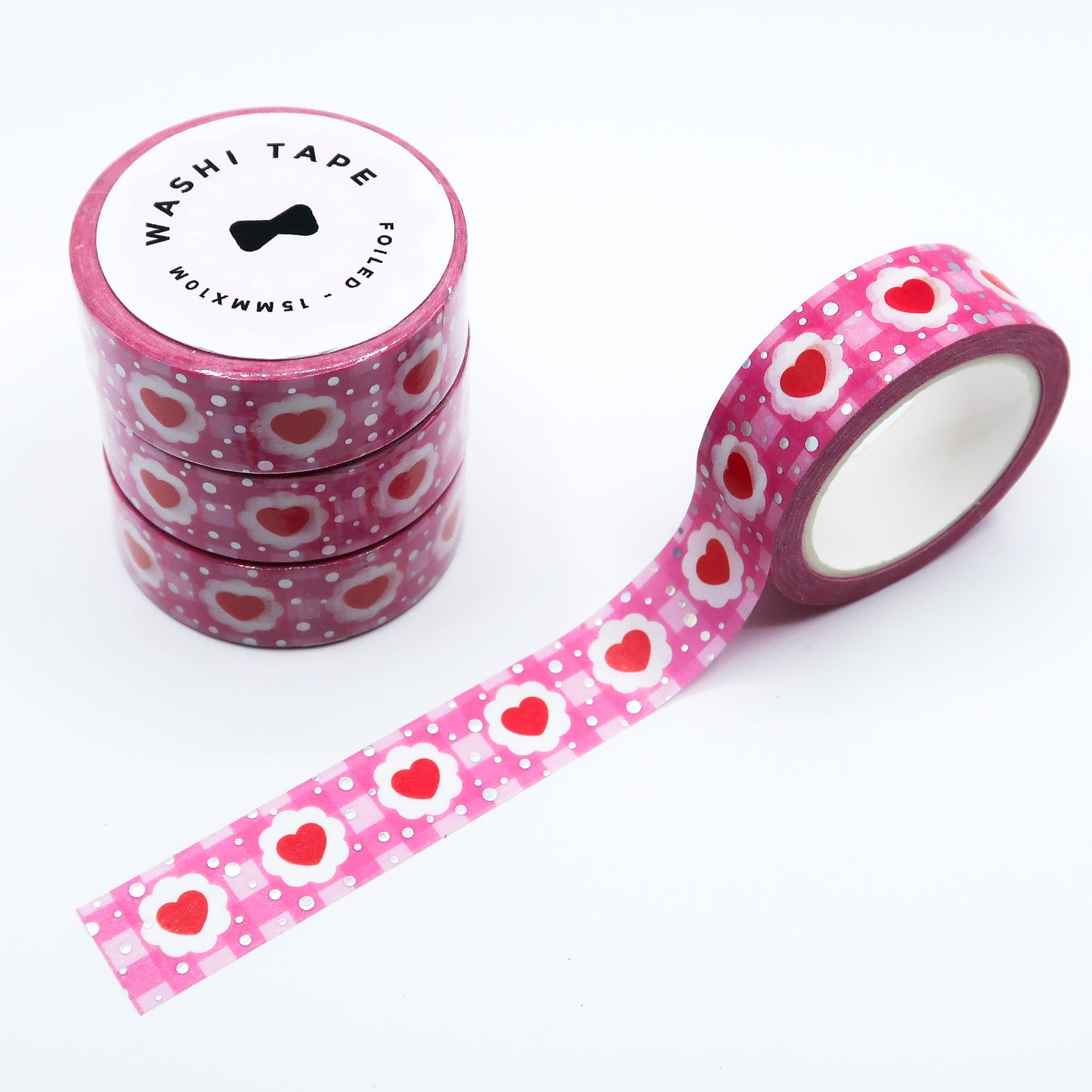 Advent 2024 Washi Extras | Day 2 - Pink Gingham & Hearts