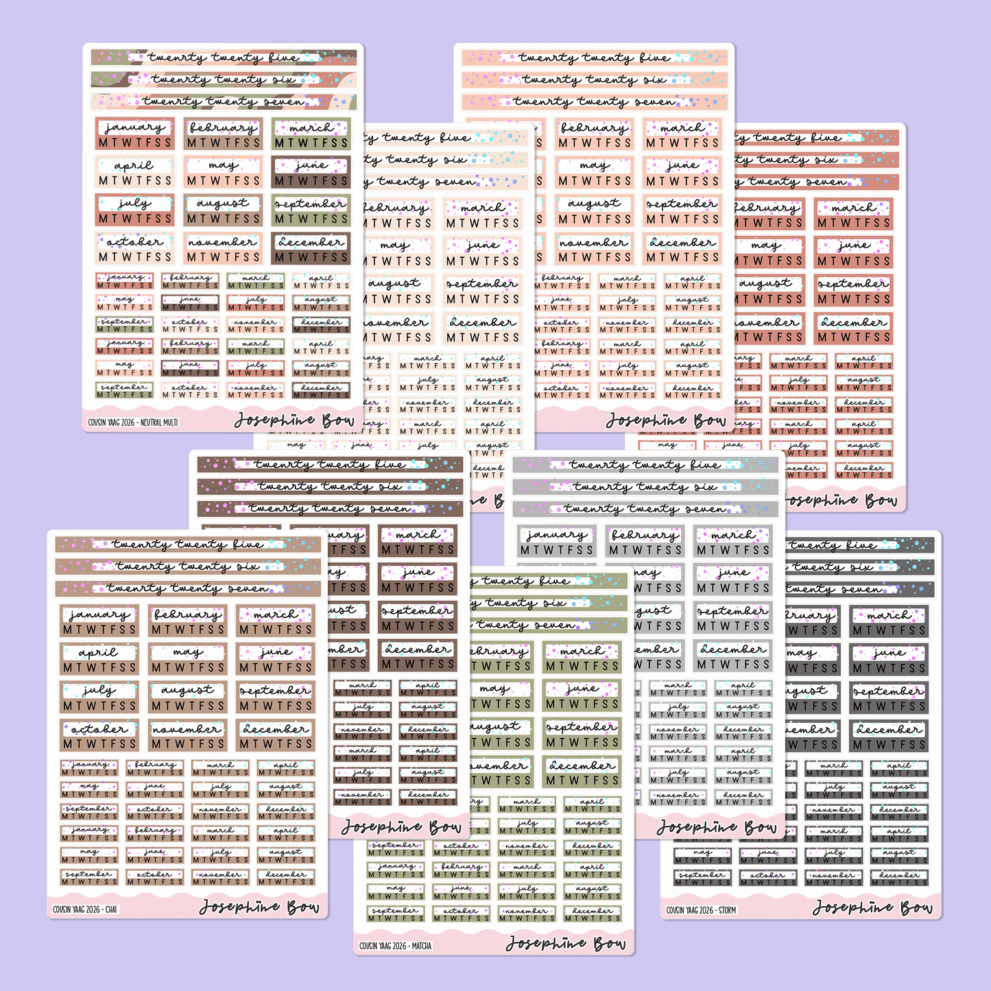 2026 Year At a Glance | Hobo Cousin - Neutral