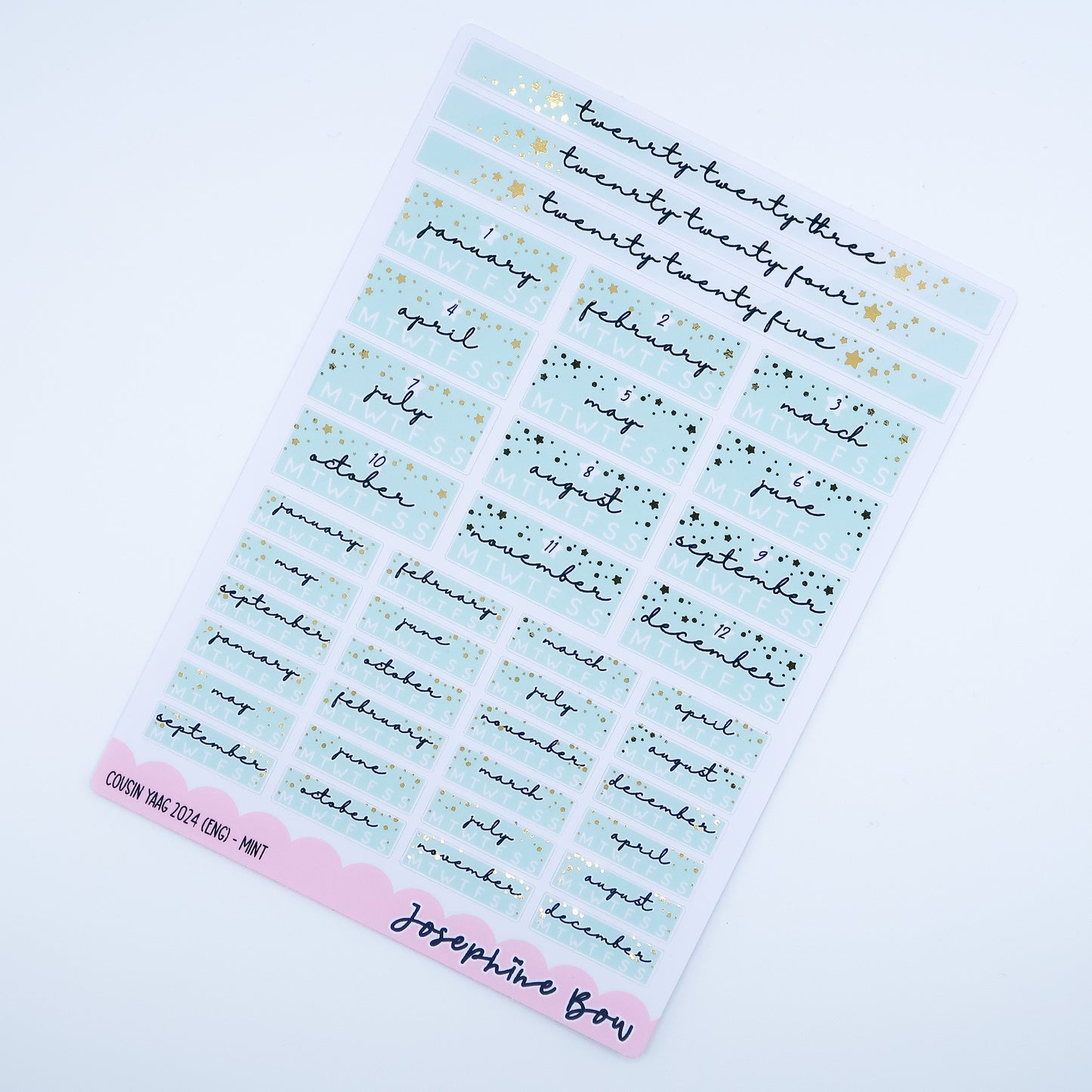 Hobonichi Cousin Foiled Year At A Glance 2024 - Pastel