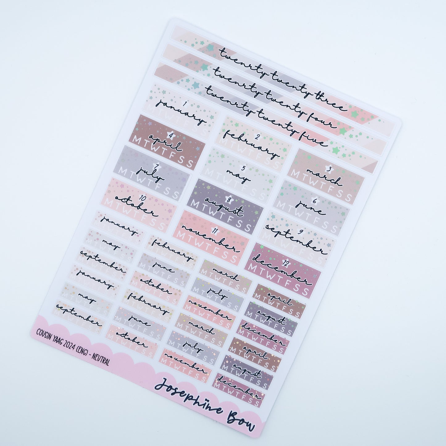Hobonichi Cousin Foiled Year At A Glance 2024 - Neutral