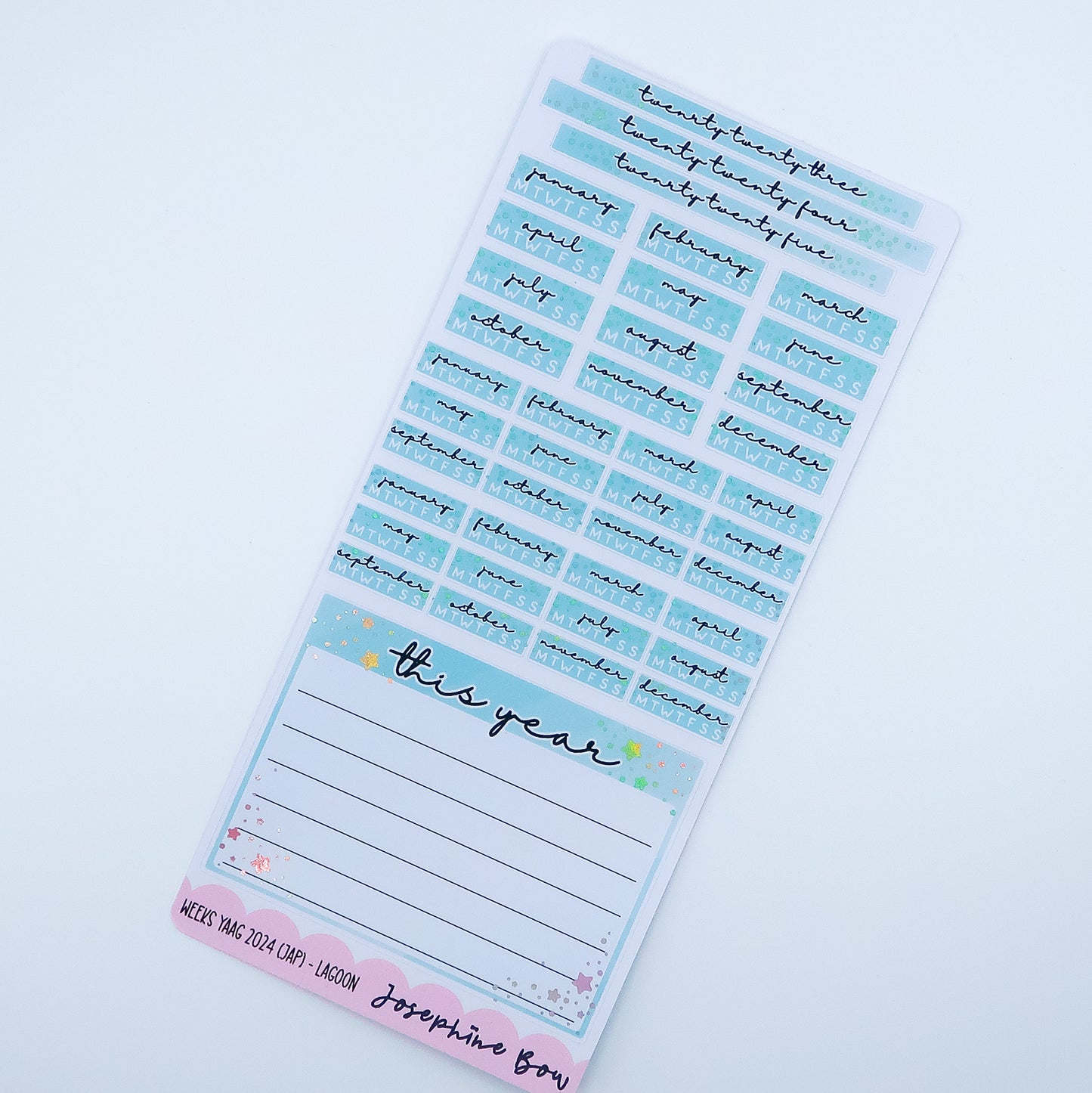 Hobonichi Weeks Foiled Year At A Glance 2024 - Pastel