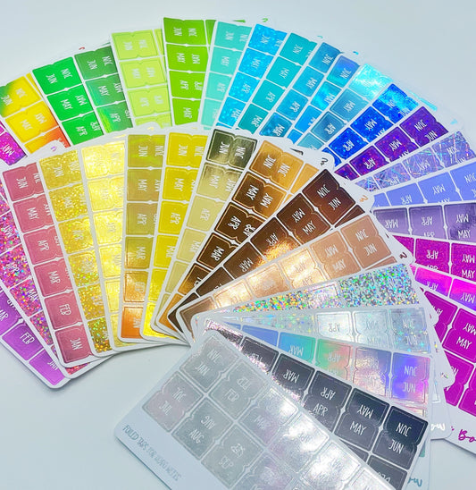 Hobo Monthly Foiled Tabs (36 foil colours)