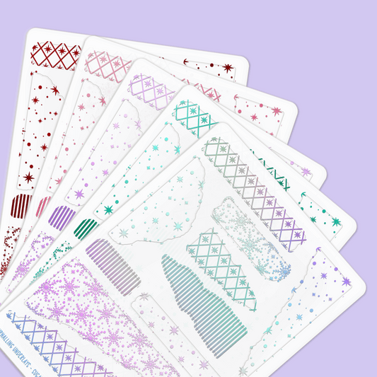 Sugar Plum Parade Foil Underlays - Journalling | Mixed Patterns