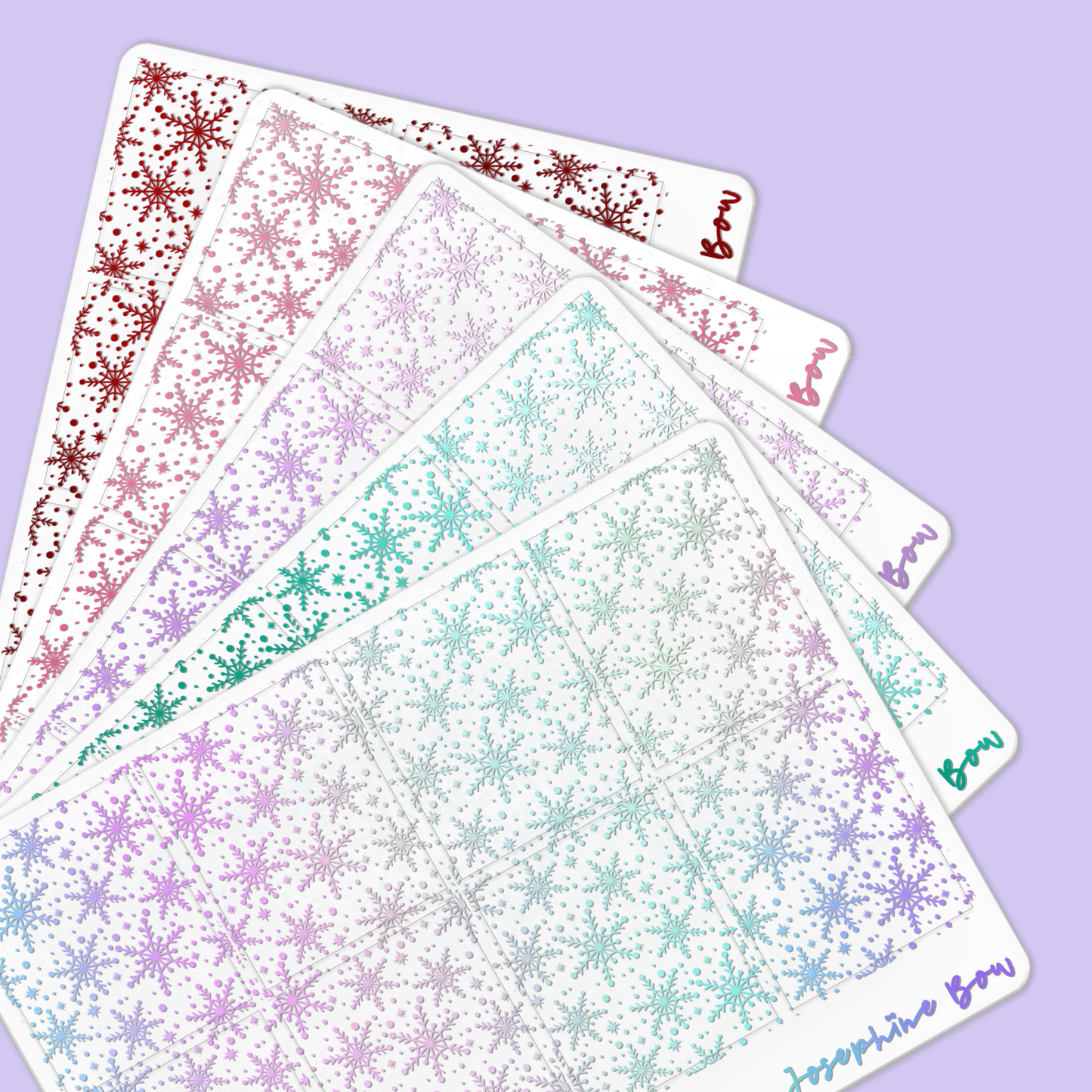 Sugar Plum Parade Foil Underlays | Snow Sparkle
