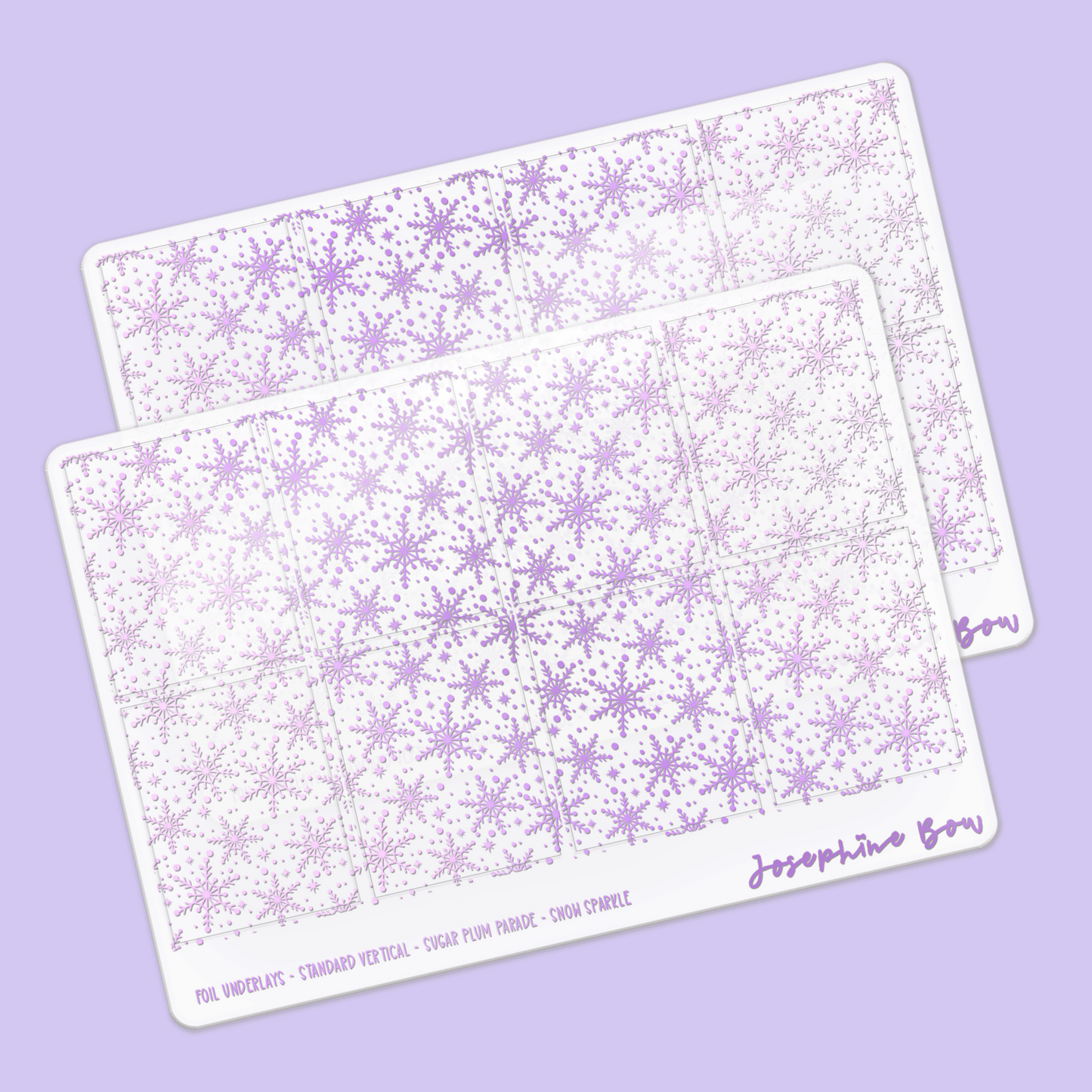 Sugar Plum Parade Foil Underlays | Snow Sparkle