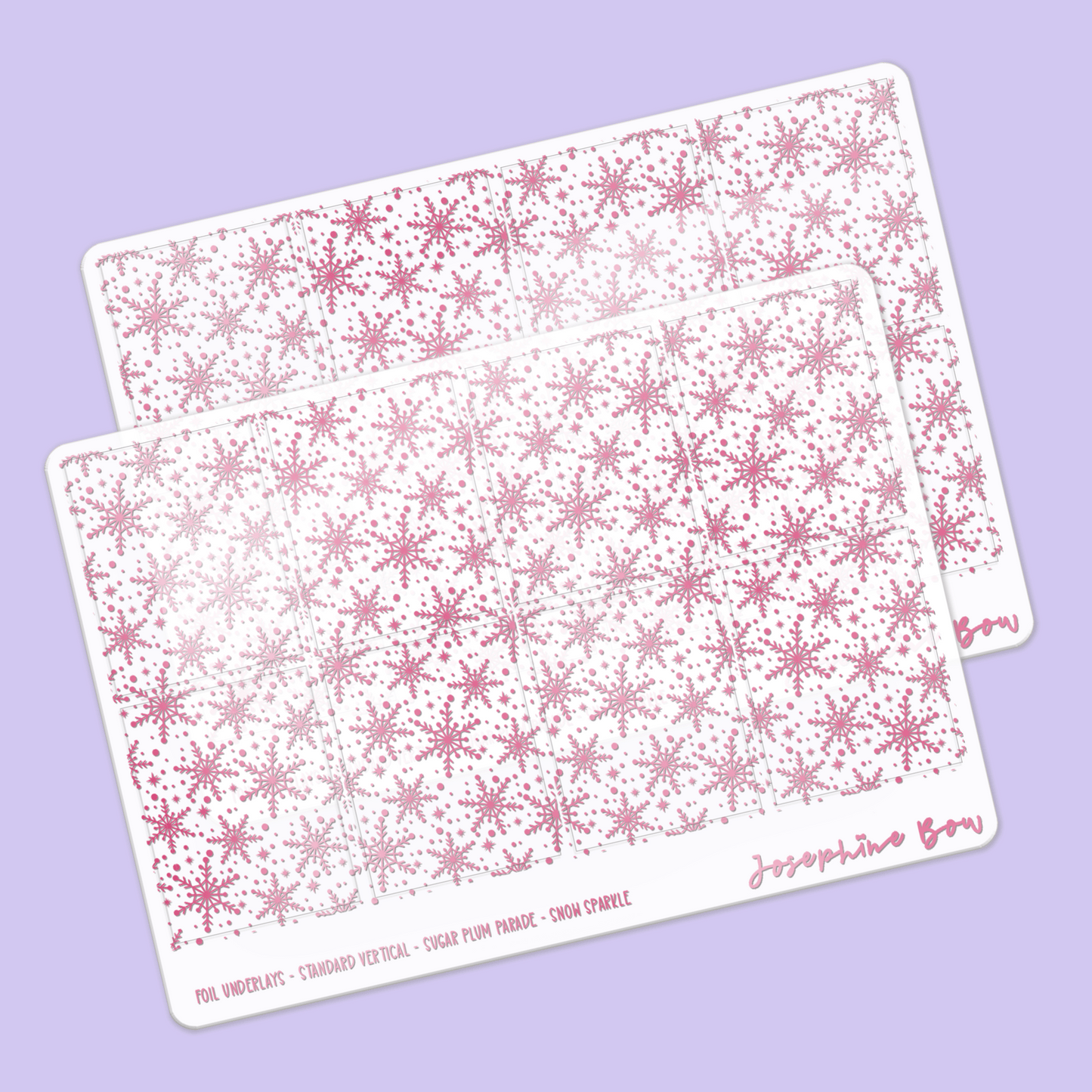 Sugar Plum Parade Foil Underlays | Snow Sparkle