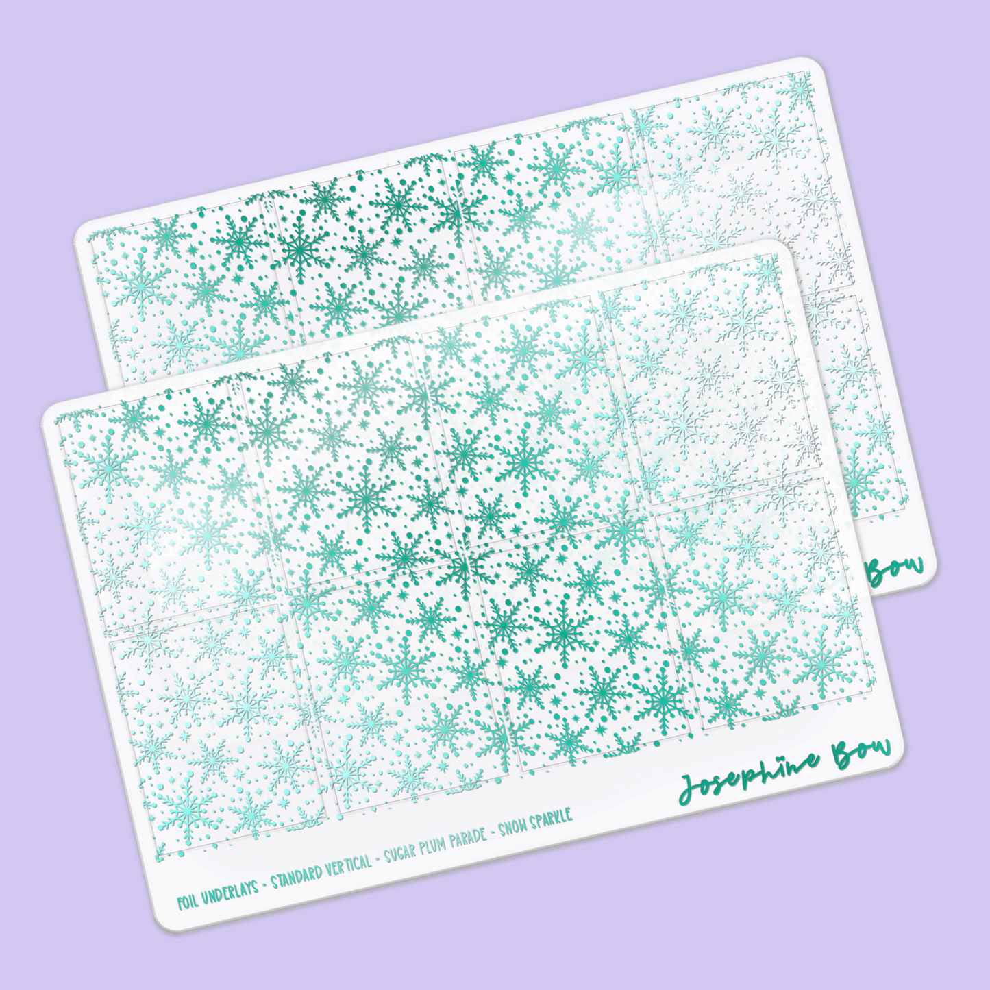 Sugar Plum Parade Foil Underlays | Snow Sparkle