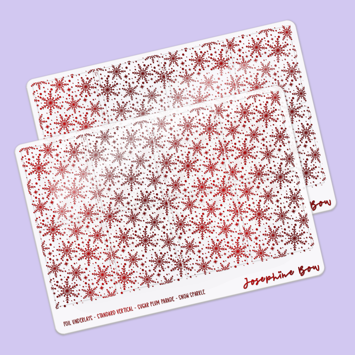 Sugar Plum Parade Foil Underlays | Snow Sparkle