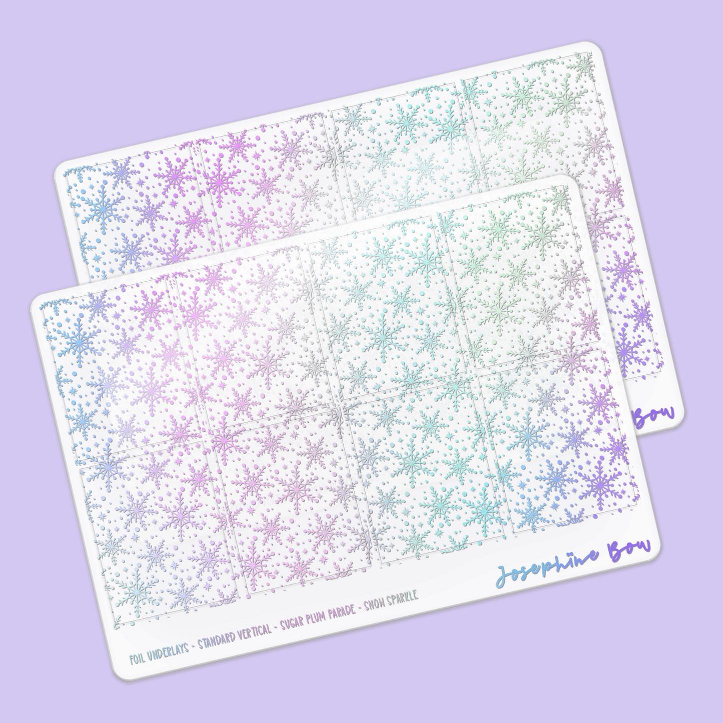 Sugar Plum Parade Foil Underlays | Snow Sparkle