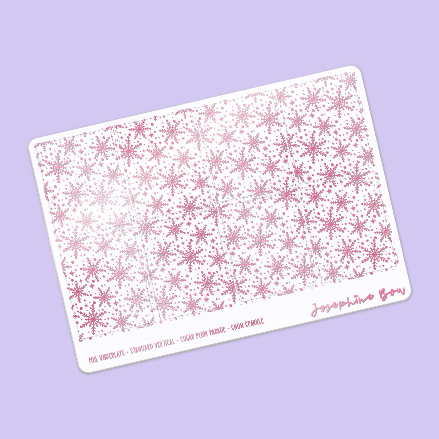 Sugar Plum Parade Foil Underlays | Snow Sparkle