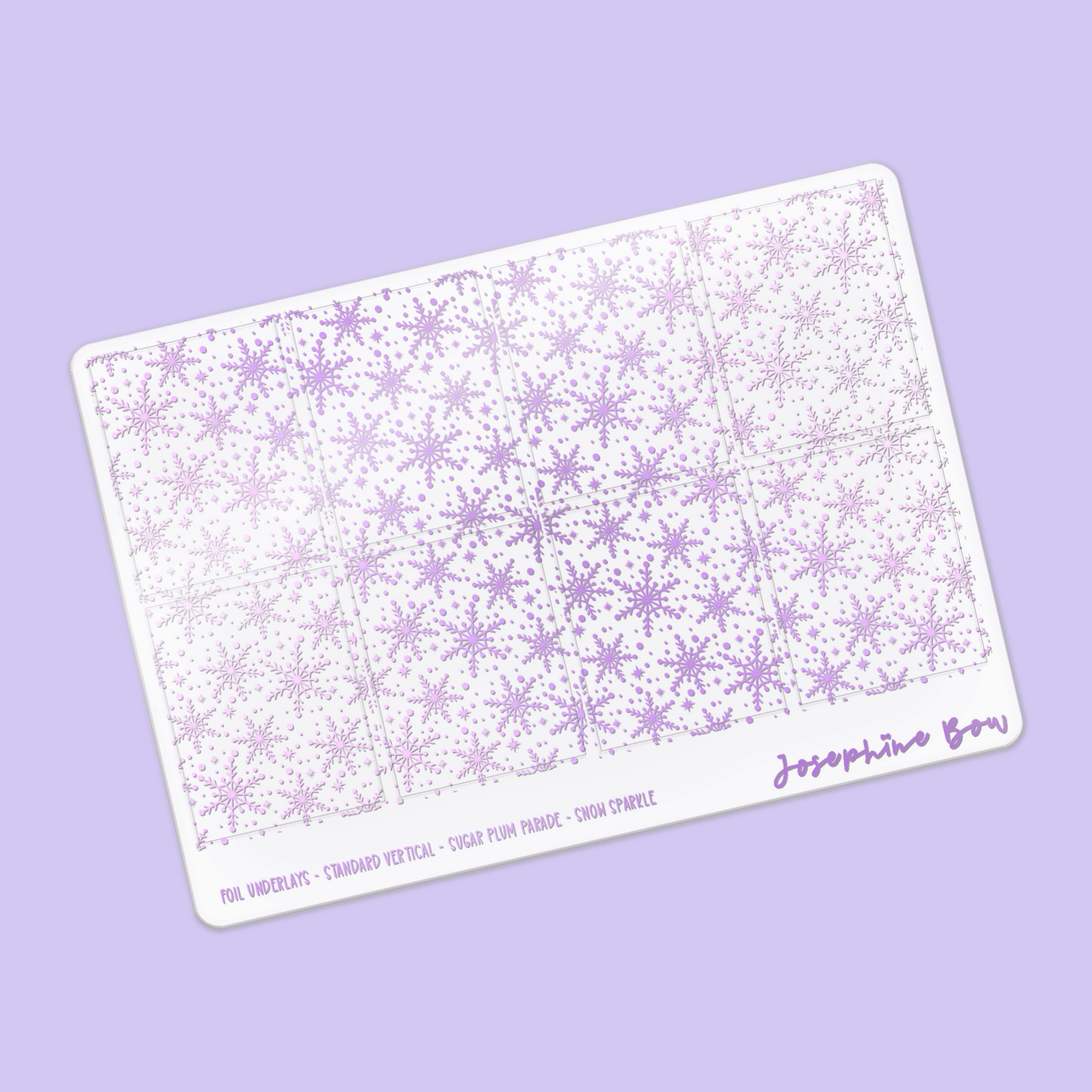 Sugar Plum Parade Foil Underlays | Snow Sparkle