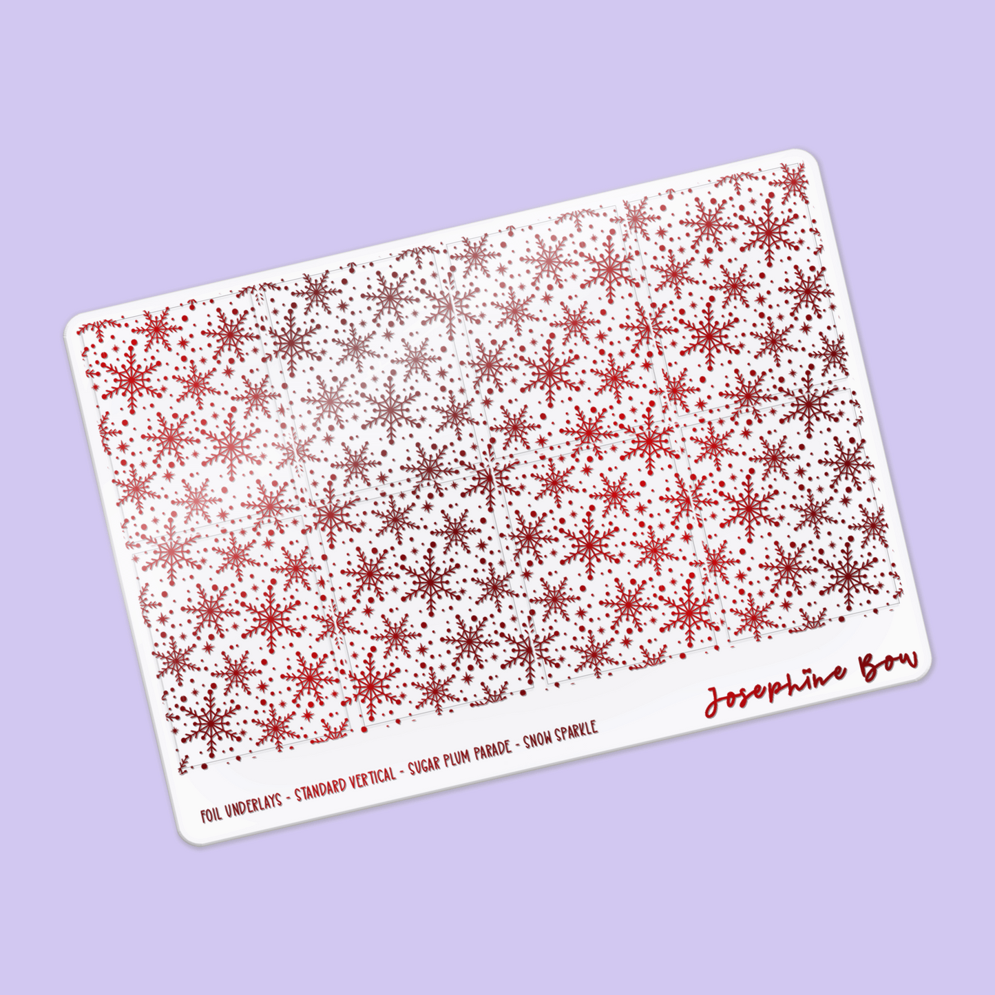Sugar Plum Parade Foil Underlays | Snow Sparkle
