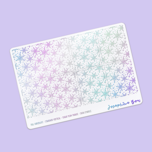 Sugar Plum Parade Foil Underlays | Snow Sparkle