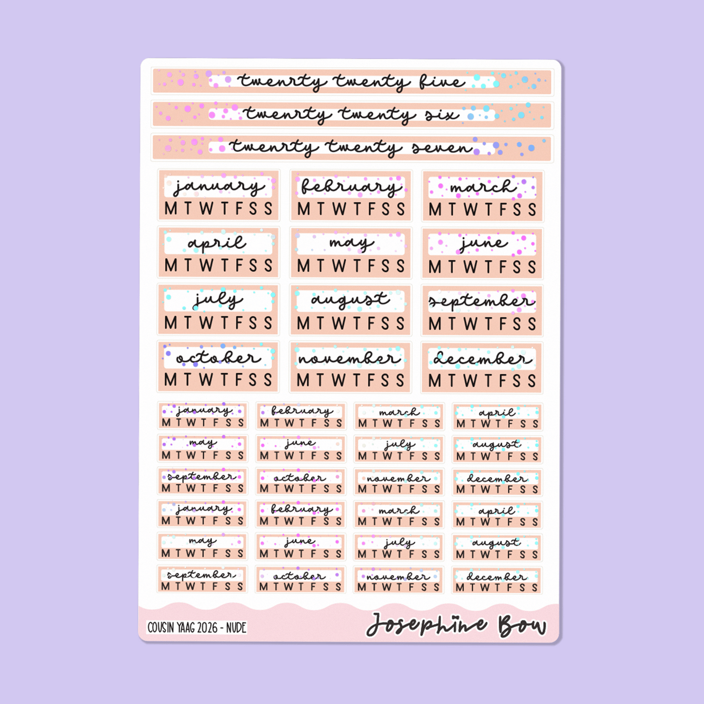 2026 Year At a Glance | Hobo Cousin - Neutral