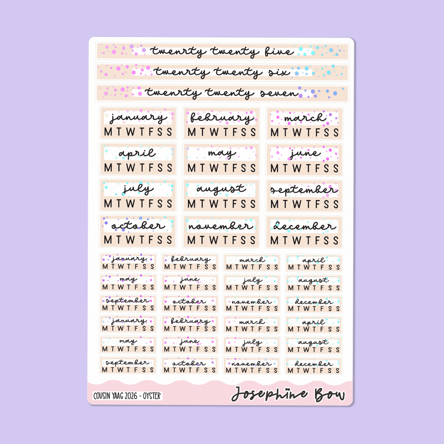 2026 Year At a Glance | Hobo Cousin - Neutral