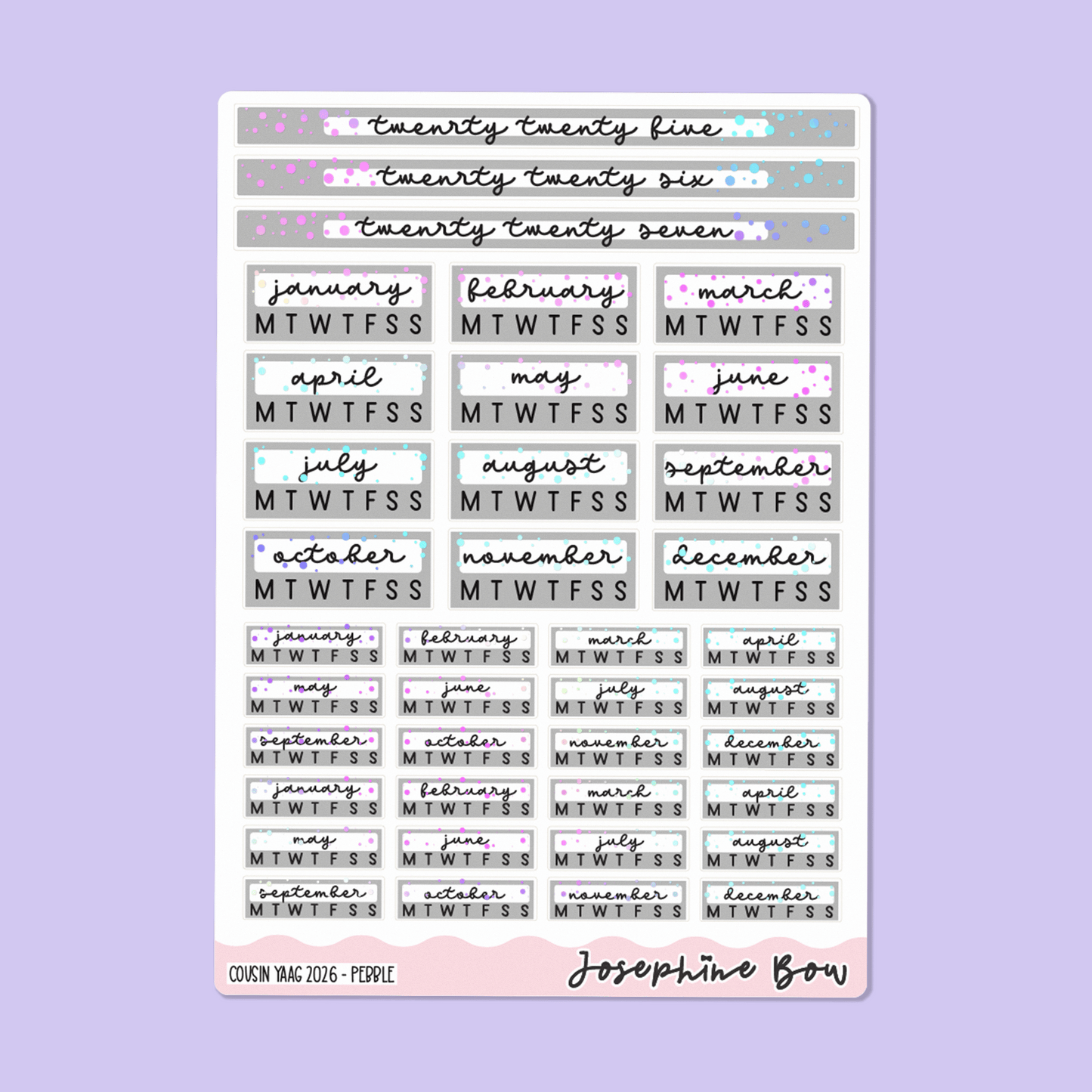 2026 Year At a Glance | Hobo Cousin - Neutral