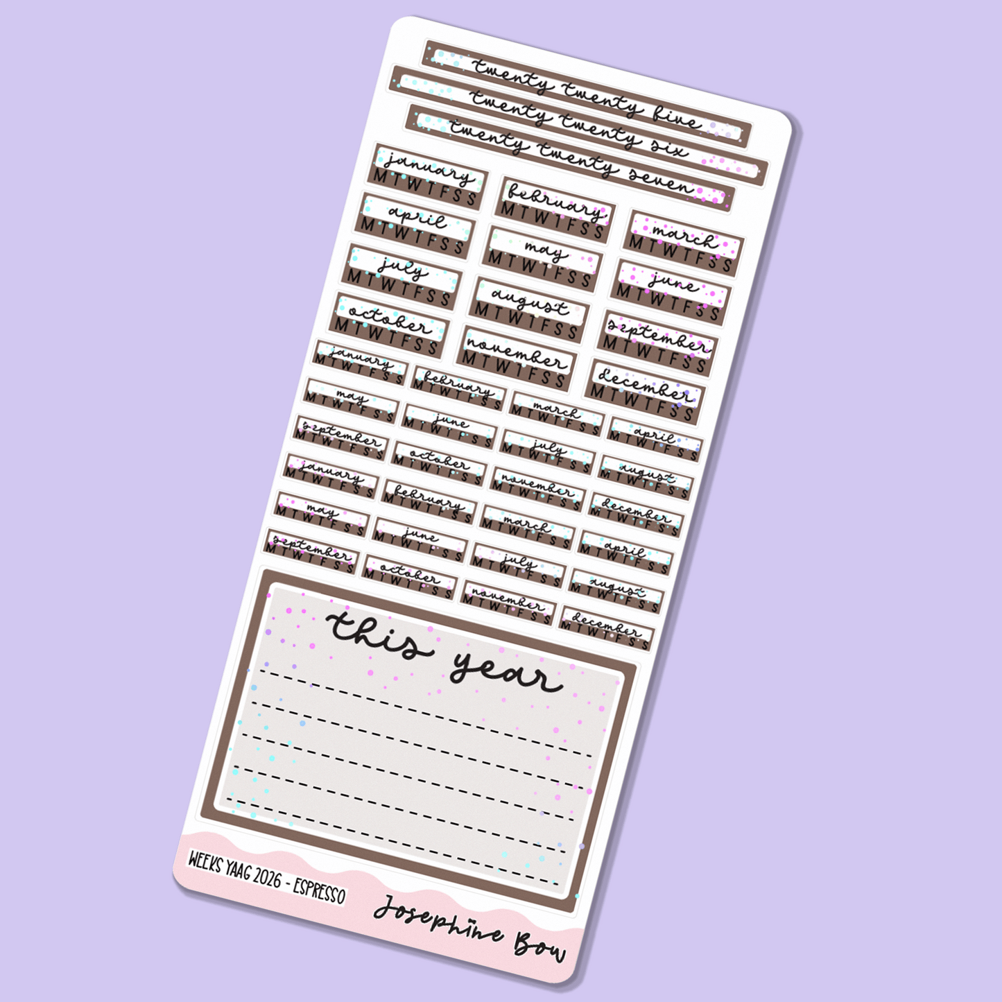 2026 Year At a Glance | Hobo Weeks - Neutral