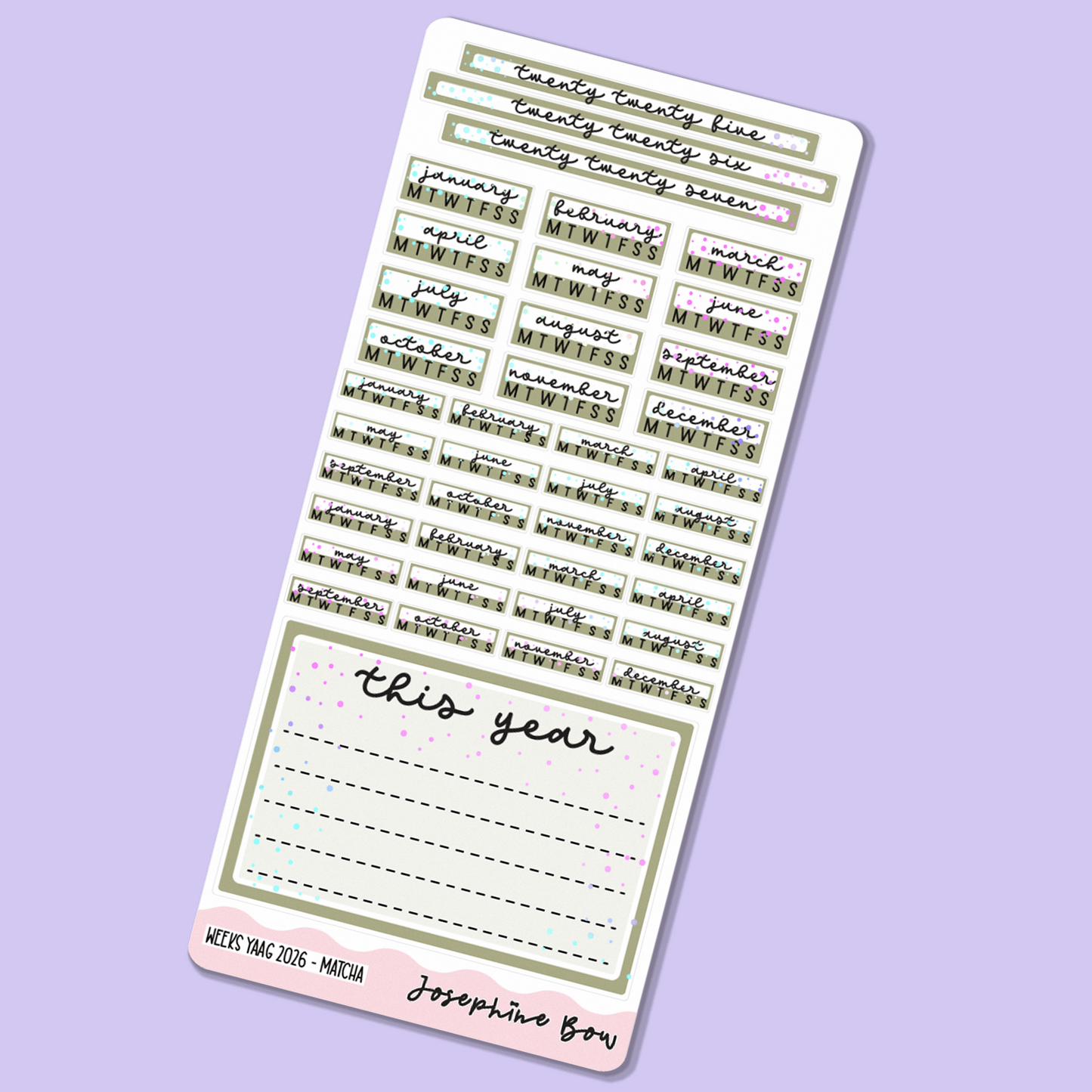 2026 Year At a Glance | Hobo Weeks - Neutral