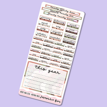 2026 Year At a Glance | Hobo Weeks - Neutral