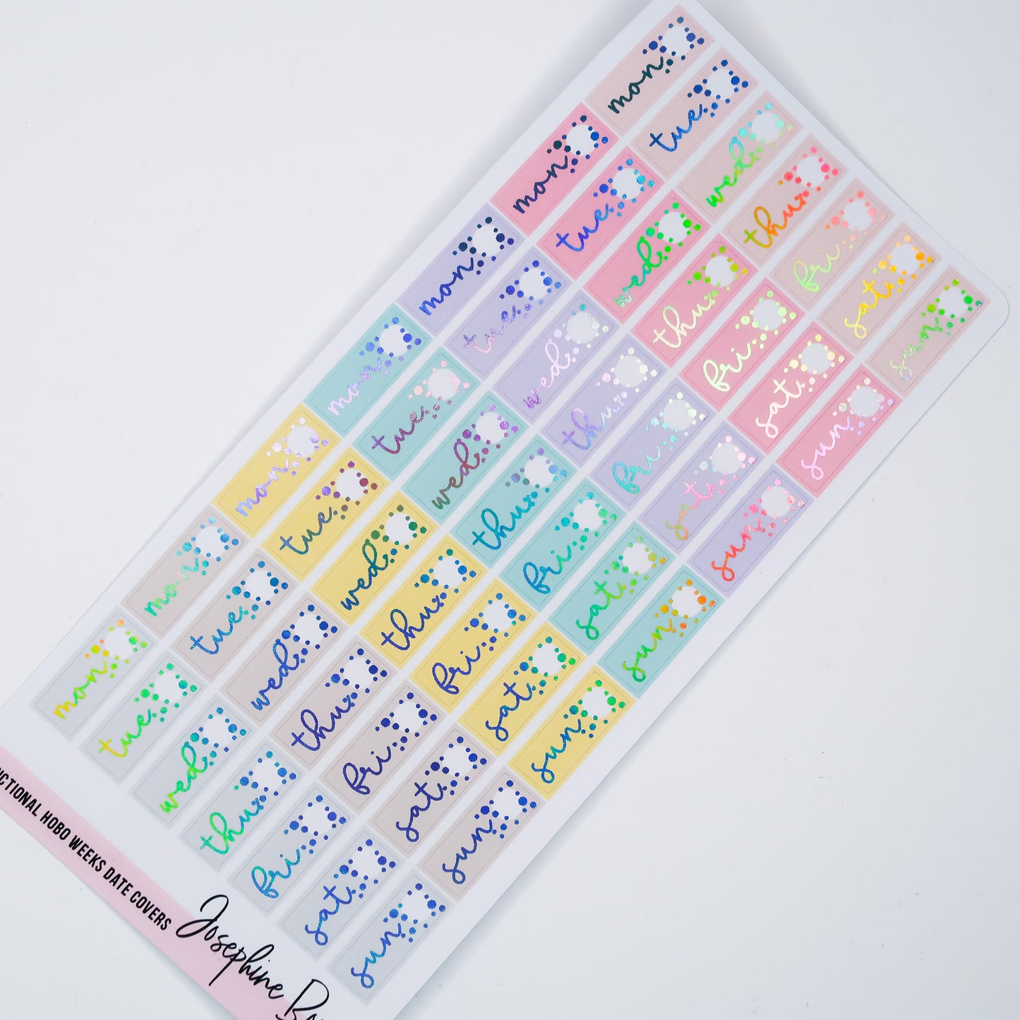 Foiled Hobo Weeks Date Covers | Pastel