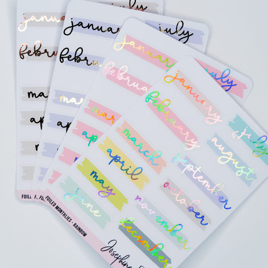 Foiled Monthly Covers | Pastel
