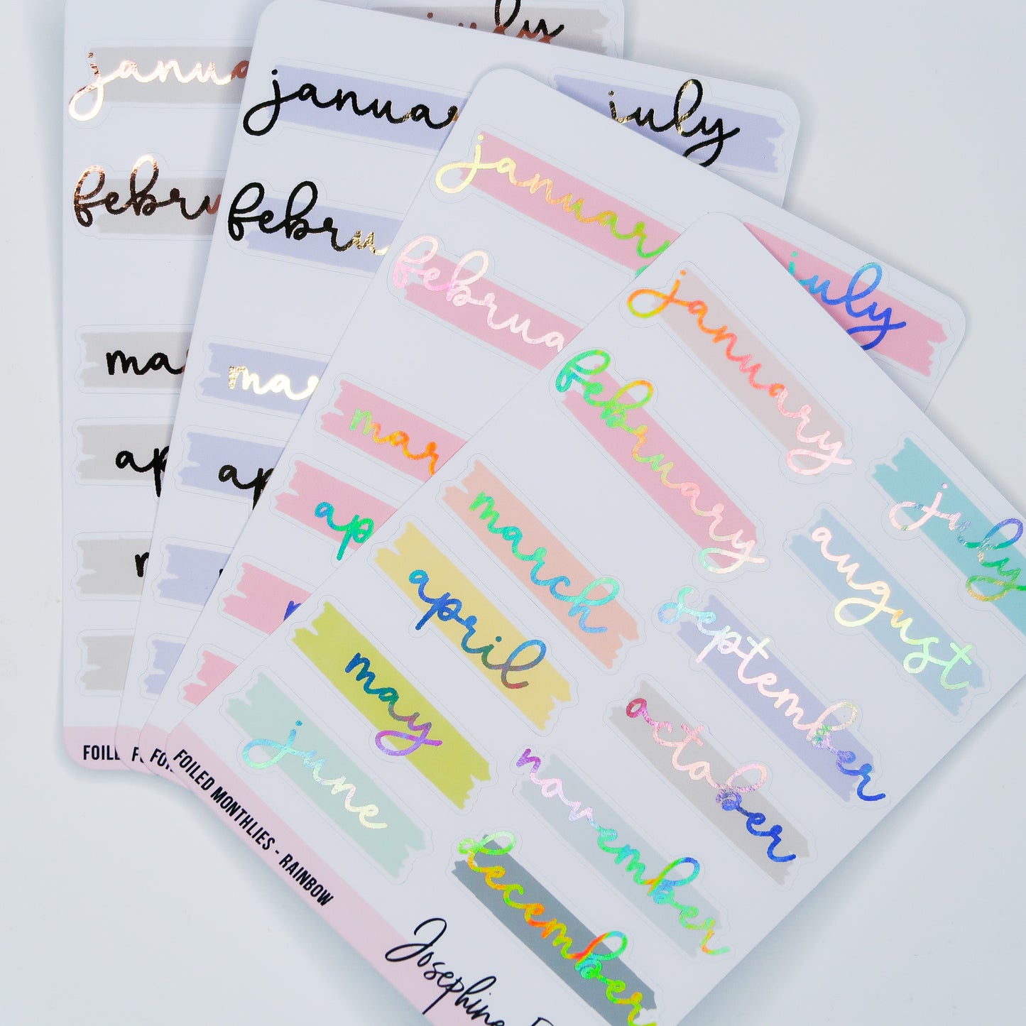 Foiled Monthly Covers | Pastel