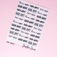 Transparent Script | Hair Appt
