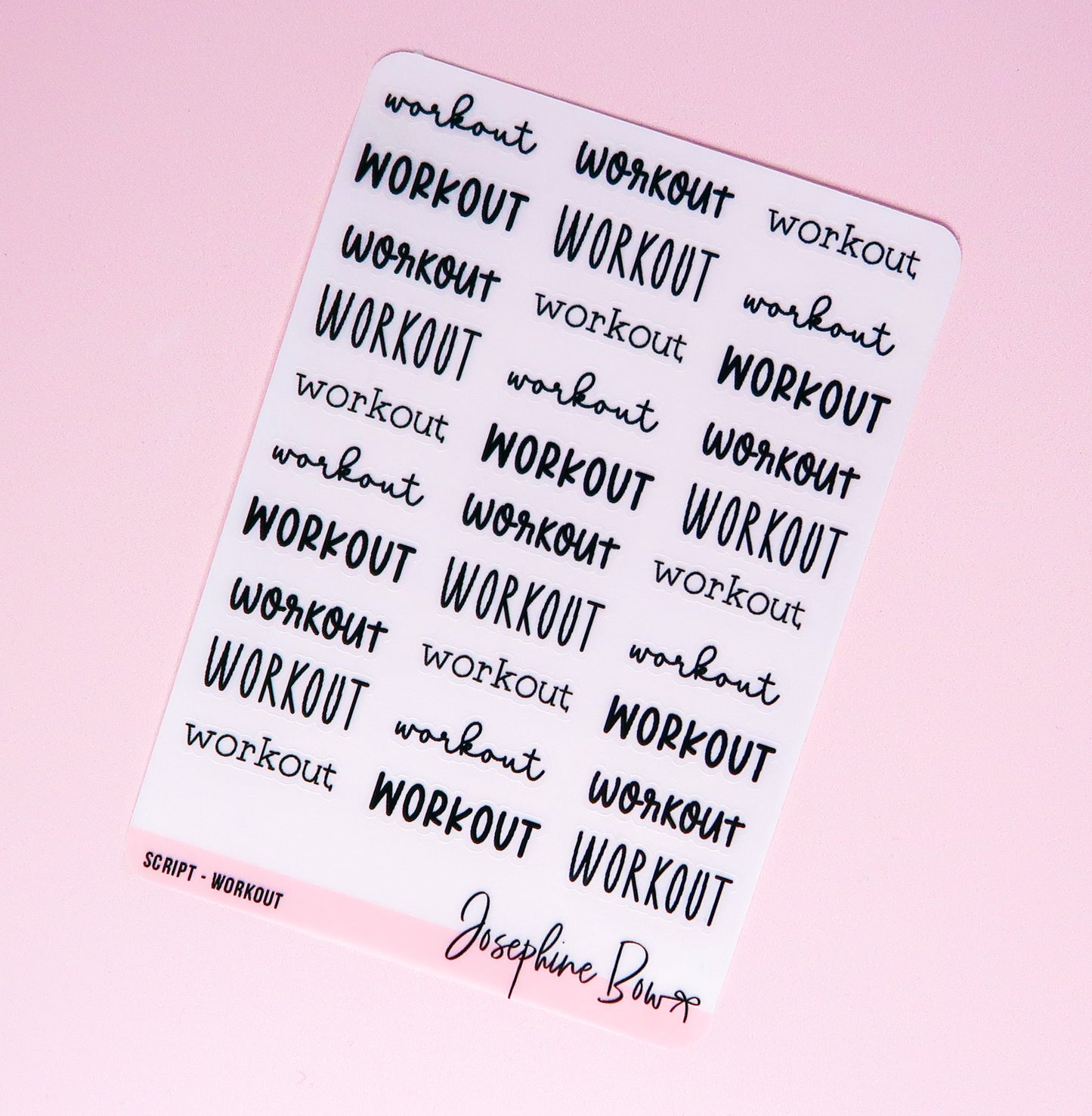 Transparent Script | Workout