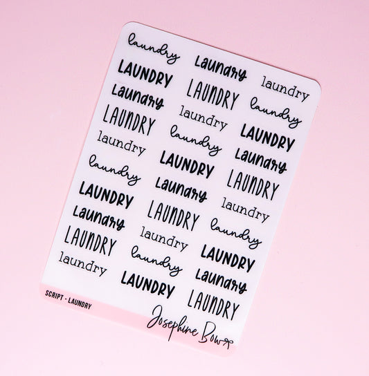 Transparent Script | Laundry
