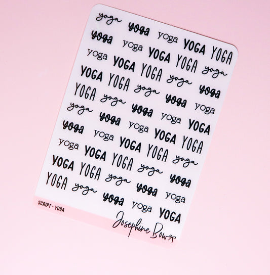 Transparent Script | Yoga