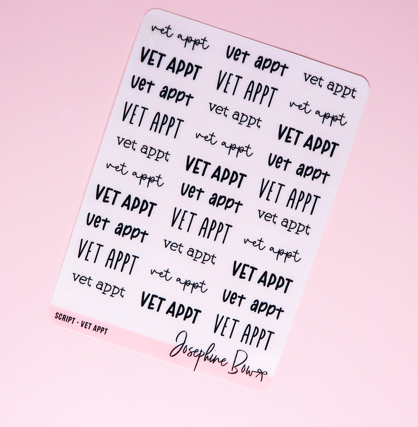 Transparent Script | Vet Appt