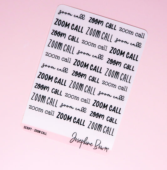 Transparent Script | Zoom Call