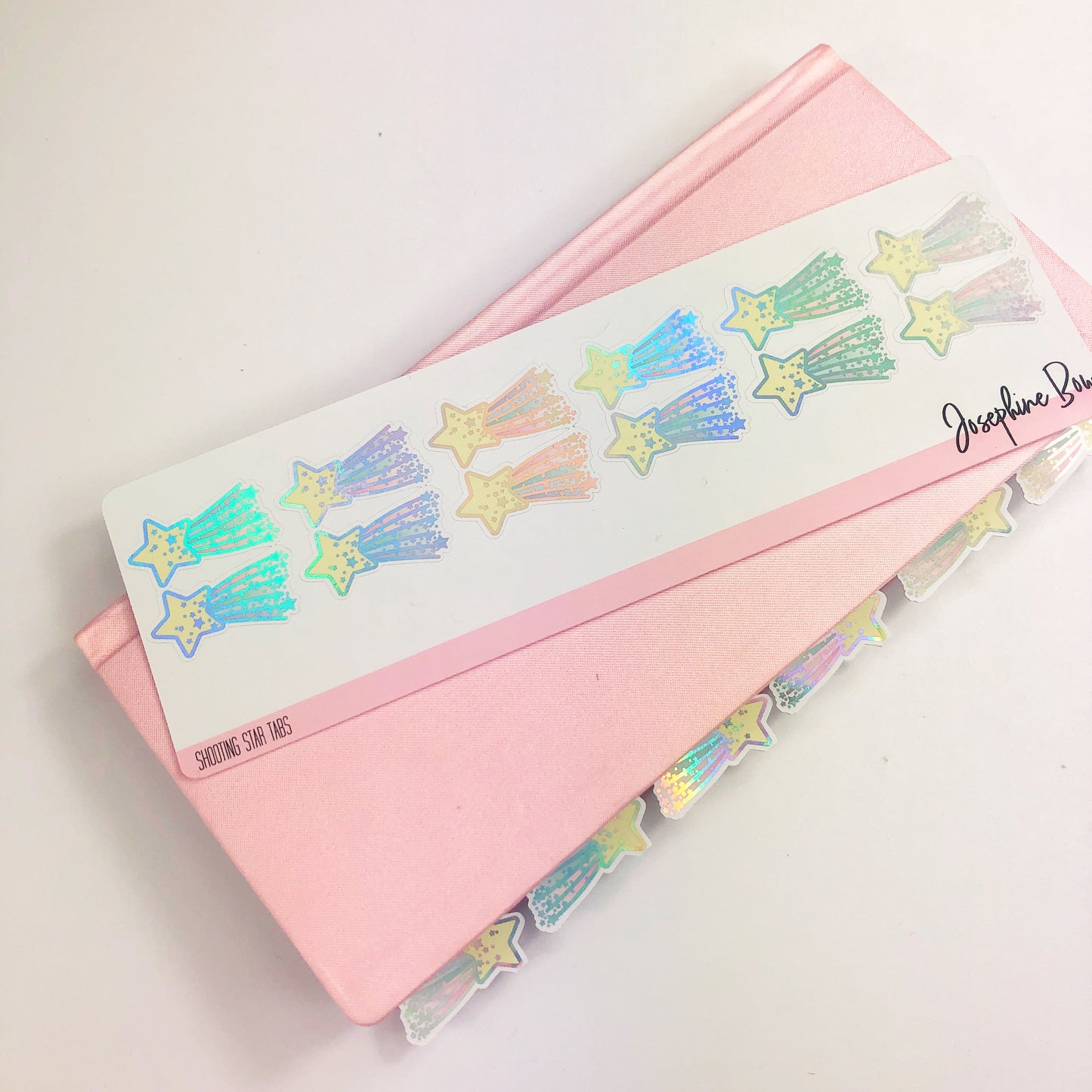 Shooting Star Foiled Vinyl Planner Tabs