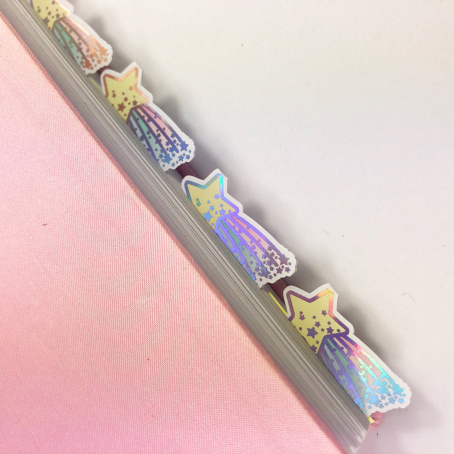 Shooting Star Foiled Vinyl Planner Tabs