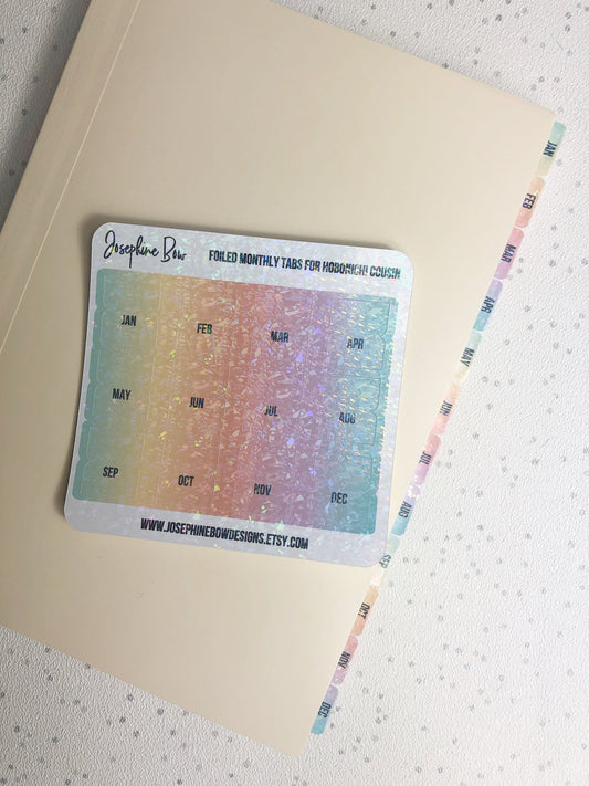 Hobonichi Cousin Pastel Ombre Monthly Tabs